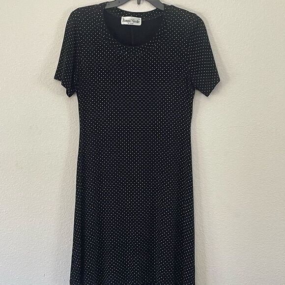 Ronni Nicole Black & White Polka Dot Dress Size 6 - Picture 1 of 9